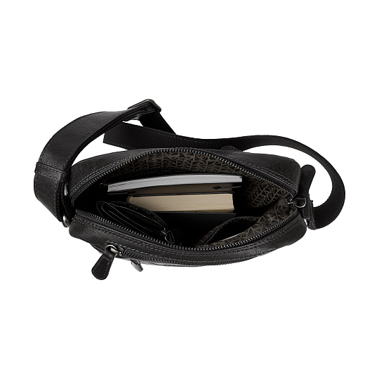 Сумка через плечо Dr.Koffer из натуральной кожи черная