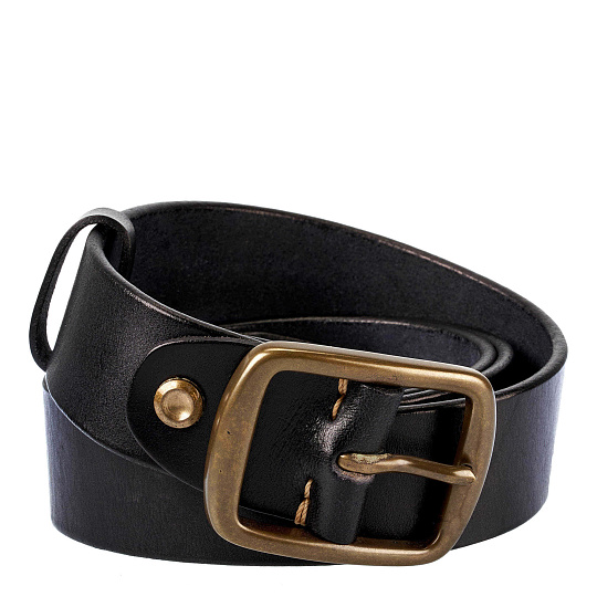 Ремень Dr. Koffer из натуральной кожи черный