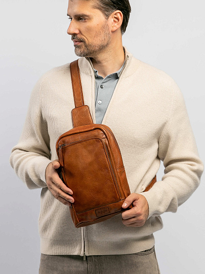 Рюкзак Dr.Koffer из натуральной кожи светло-коричневый