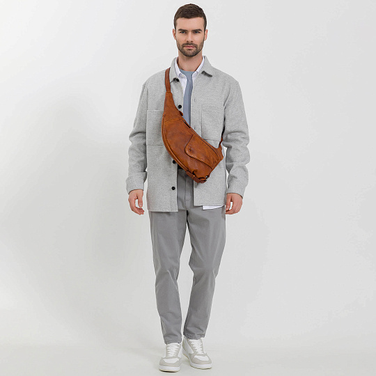 Рюкзак Dr.Koffer из натуральной кожи светло-коричневый