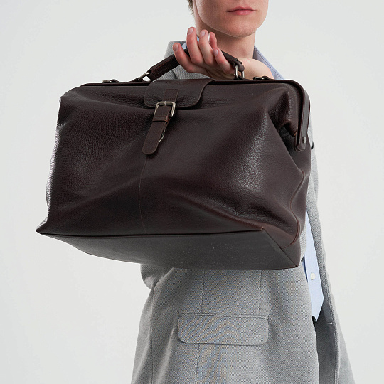 Сумка дорожная саквояж Dr.Koffer из натуральной кожи