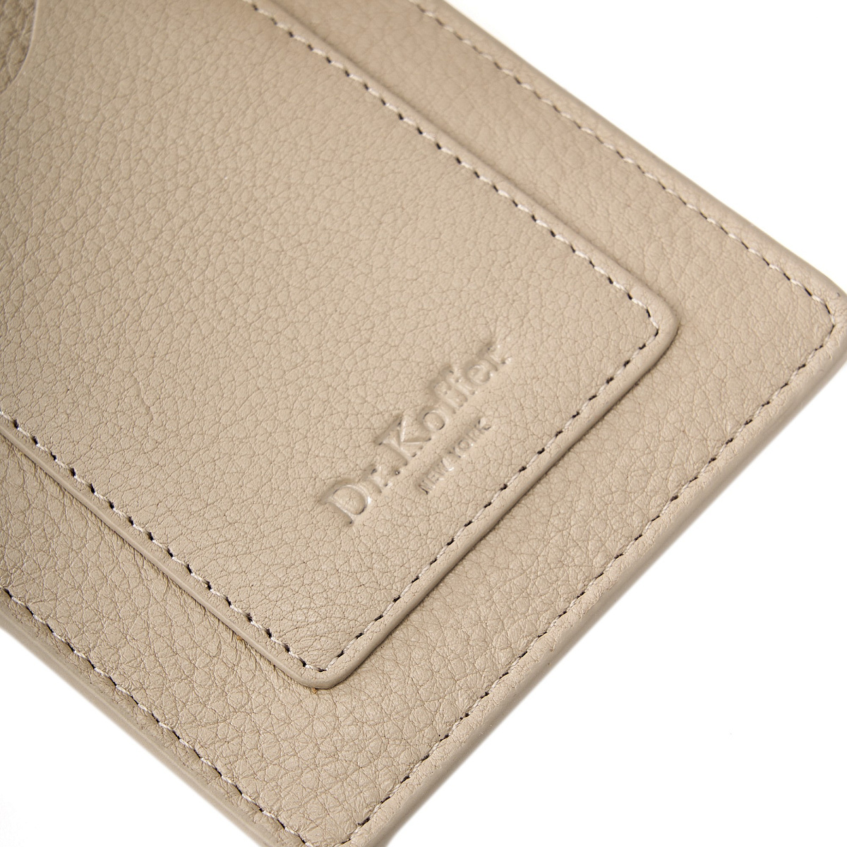 Кредитница Dr.Koffer из натуральной кожи бежевая