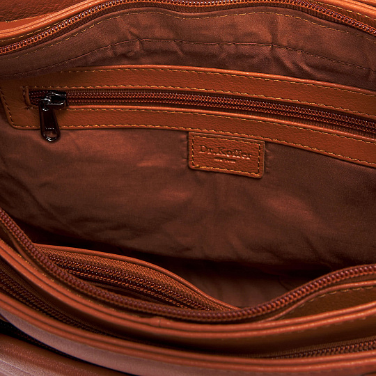 Женская сумка Dr.Koffer из натуральной кожи коричневая