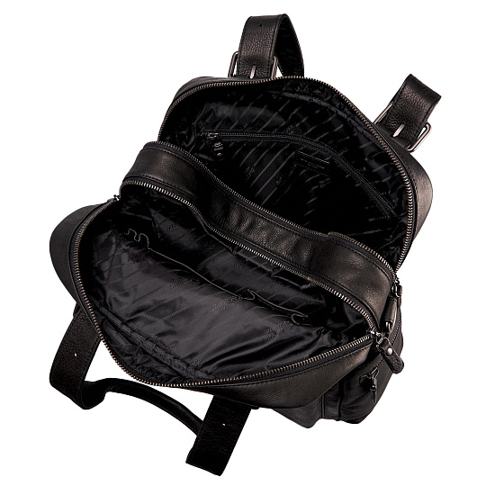 Деловая сумка Dr.Koffer из натуральной кожи черная