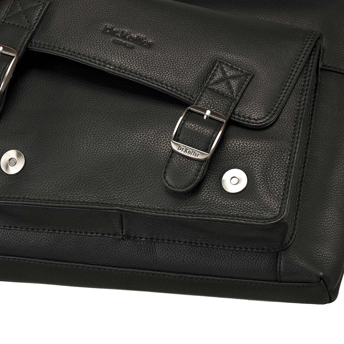 Сумка через плечо Dr.Koffer из натуральной кожи черная