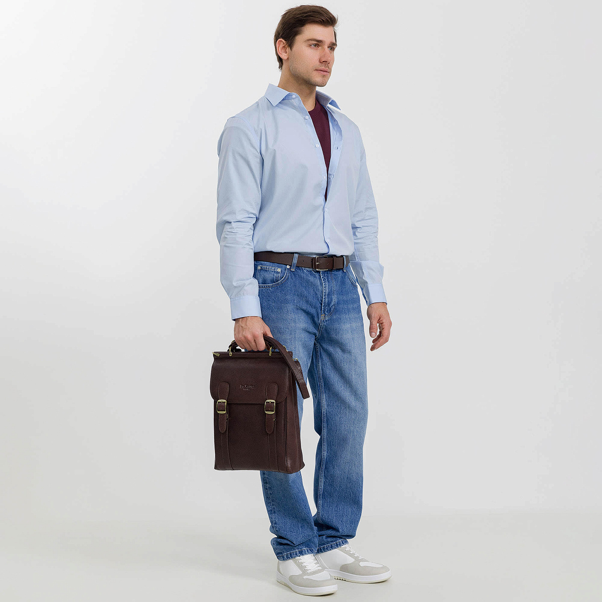 Сумка планшет Dr.Koffer из натуральной кожи коричневый