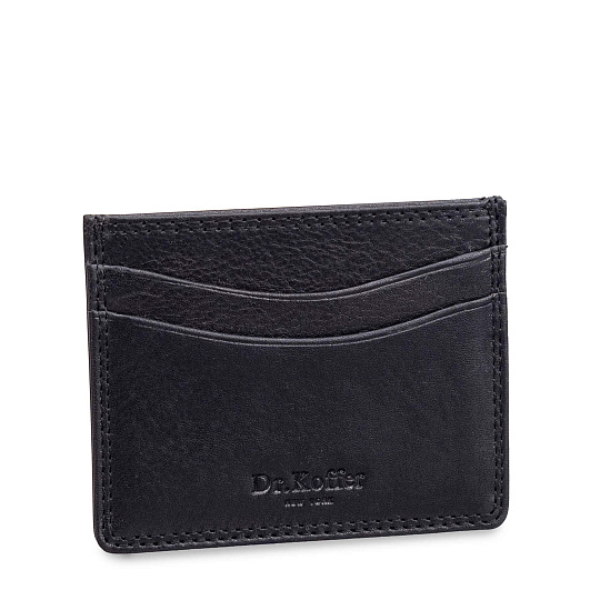 Кредитница Dr.Koffer из натуральной кожи черная