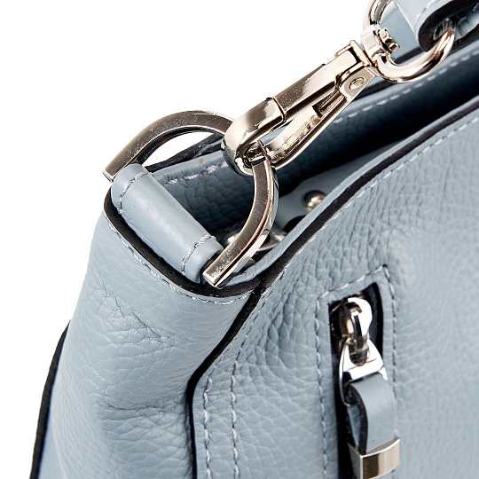 Женская сумка Dr. Koffer из натуральной кожи голубая