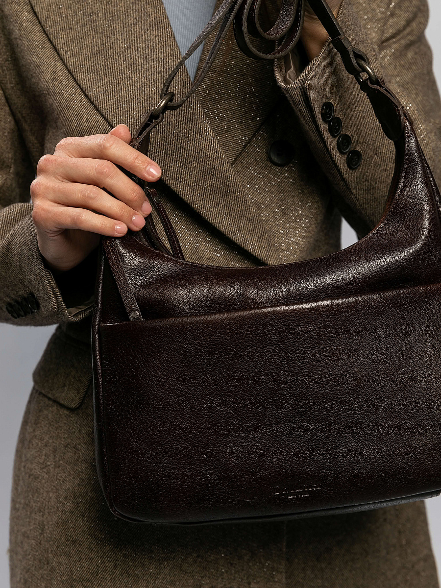 Женская сумка Dr.Koffer из натуральной кожи коричневая