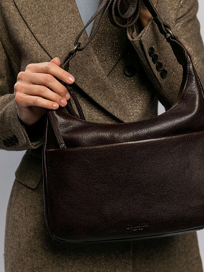 Женская сумка Dr.Koffer из натуральной кожи коричневая