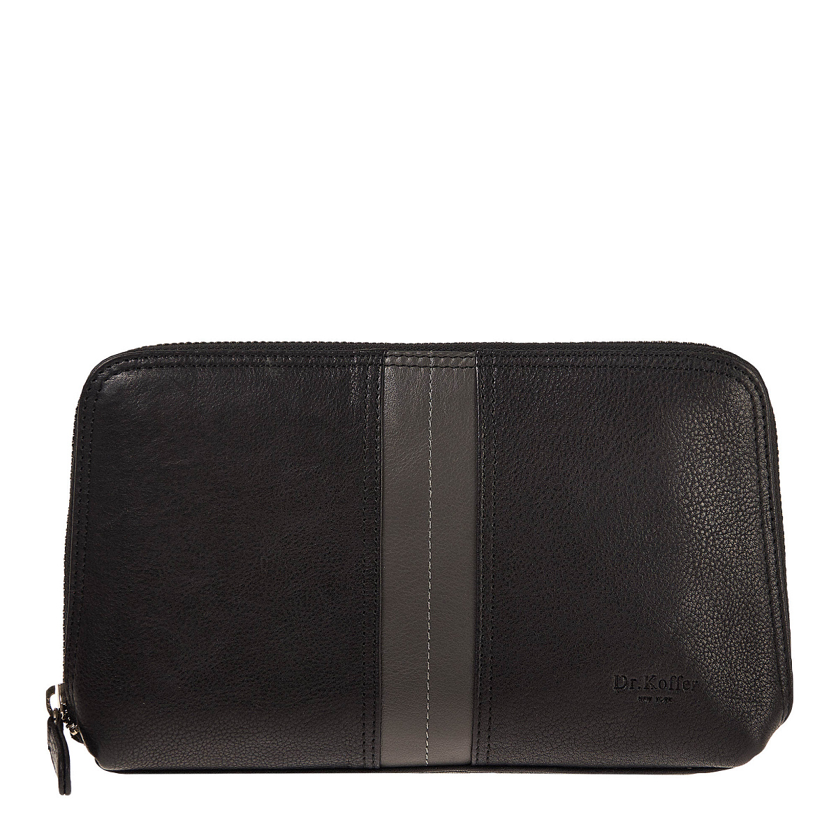 Сумка барсетка из натуральной кожи Dr. Koffer черная