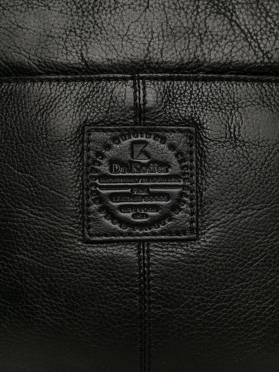 Сумка через плечо Dr.Koffer из натуральной кожи черная