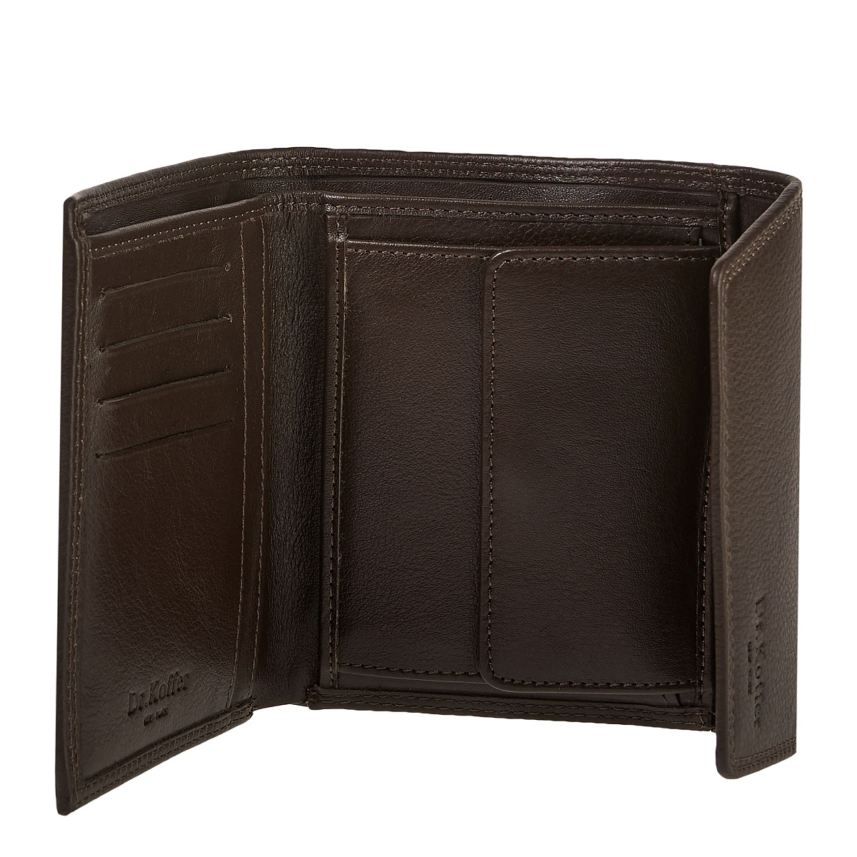 Портмоне Dr.Koffer из натуральной кожи коричневое