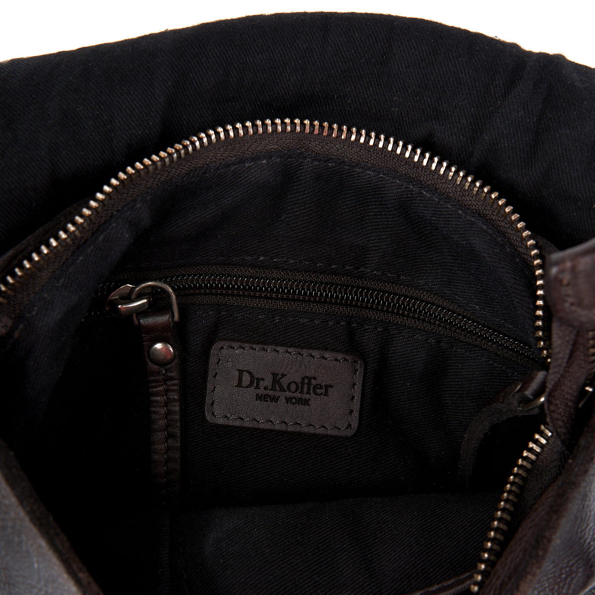 Сумка через плечо Dr.Koffer из натуральной кожи синяя