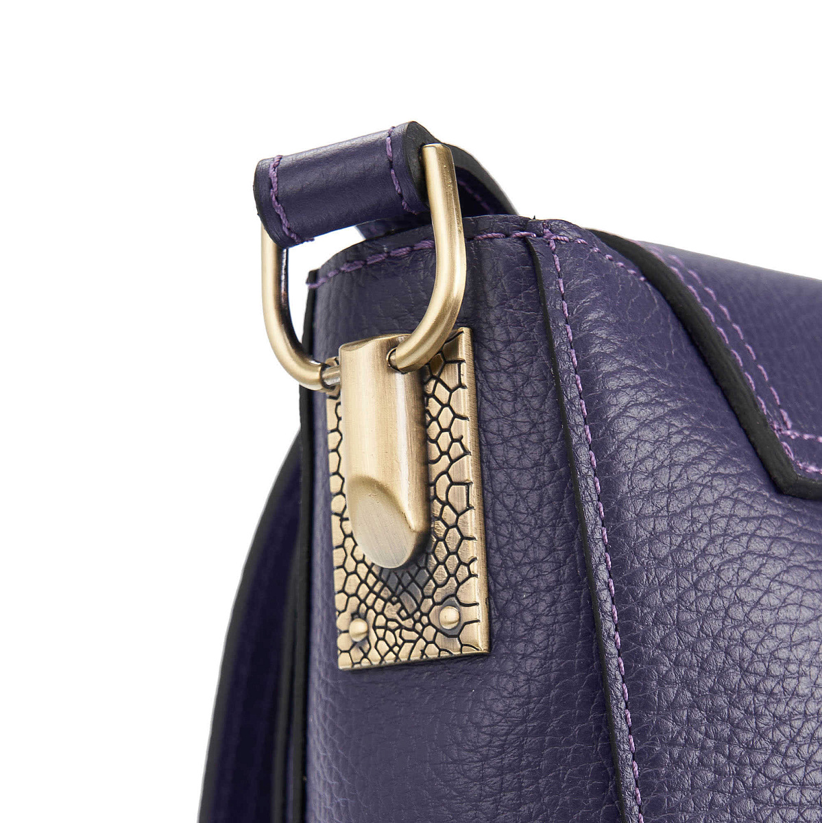 Женская сумка Dr. Koffer из натуральной кожи фиолетовая