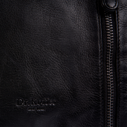 Сумка через плечо Dr.Koffer из натуральной кожи черная