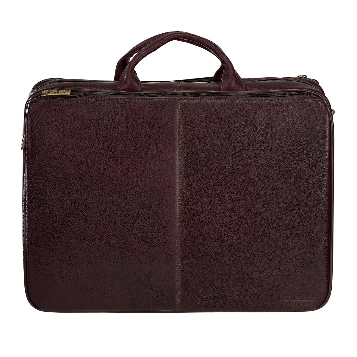 Деловая сумка Dr.Koffer из натуральной кожи темно-коричневая
