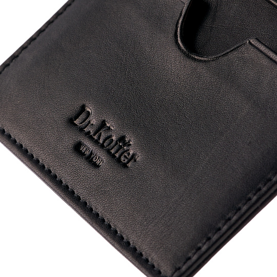 Кредитница Dr.Koffer из натуральной кожи черная
