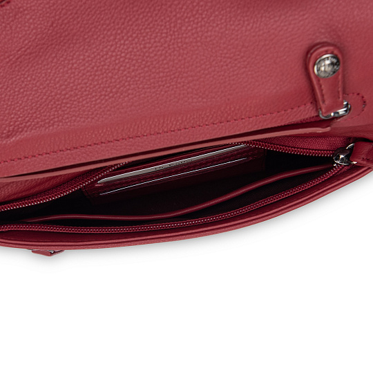 Сумка через плечо Dr.Koffer из натуральной кожи красная