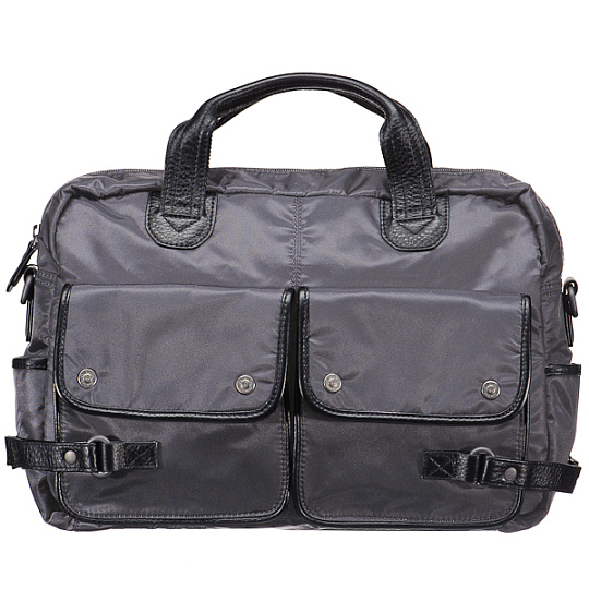 Деловая сумка Dr.Koffer из нейлона и натуральной кожи