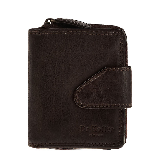 Портмоне Dr.Koffer из натуральной кожи коричневое