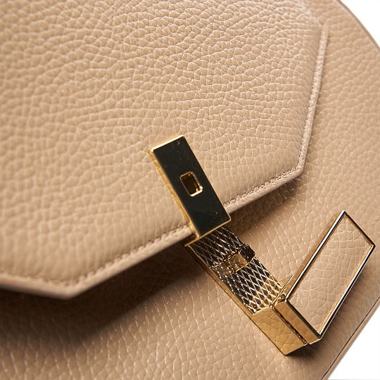 Женская сумка  Dr. Koffer из натуральной кожи бежевая