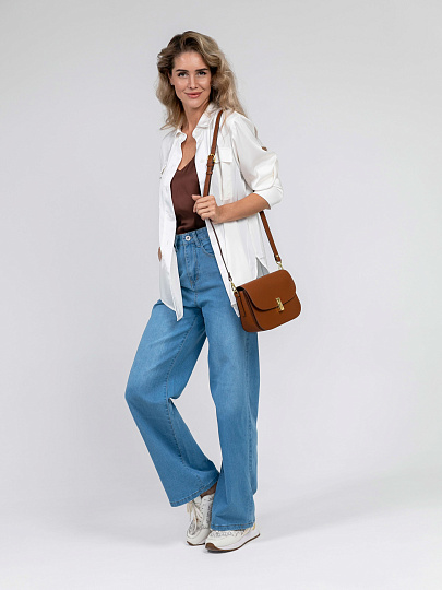 Женская сумка Dr.Koffer из натуральной кожи коричневая