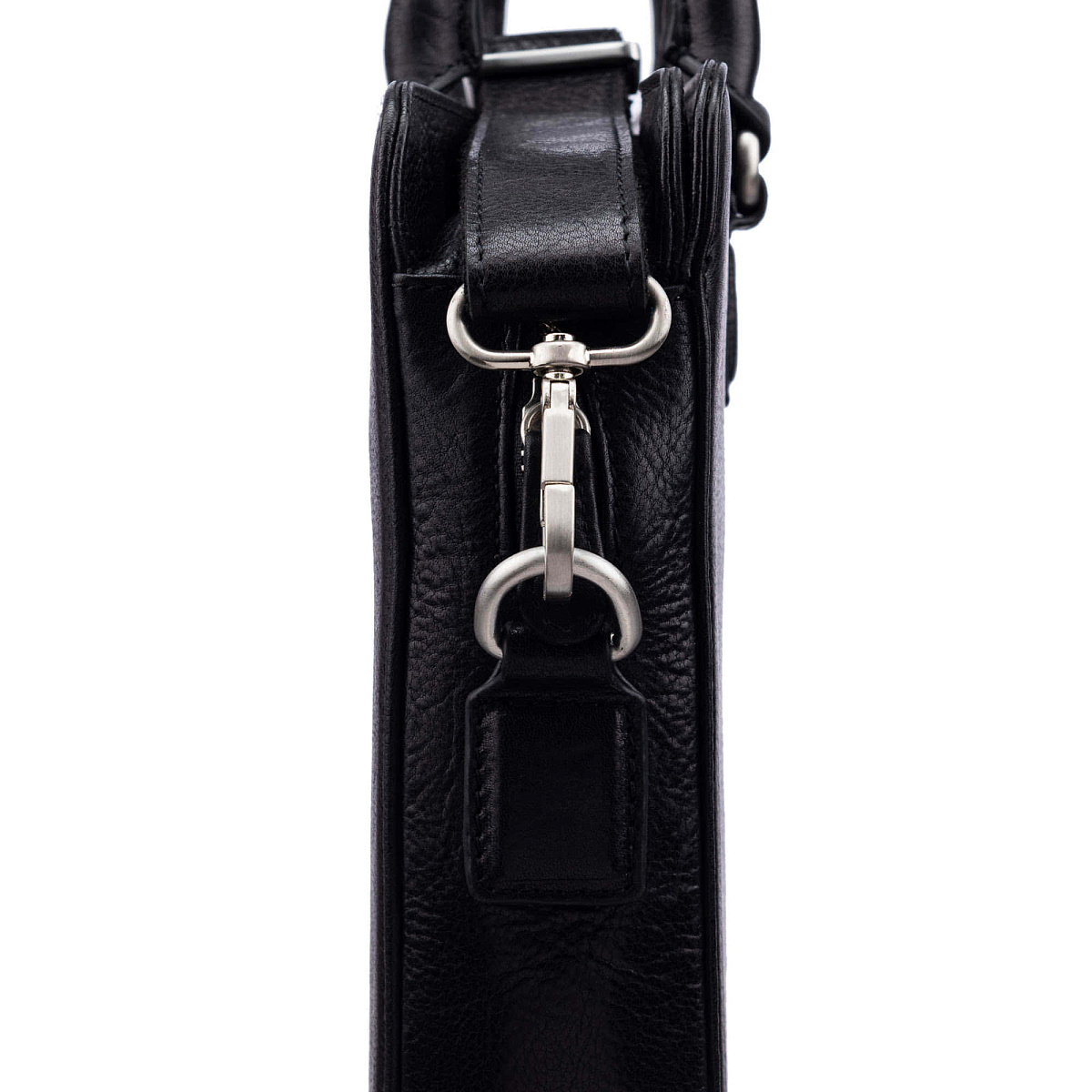 Деловая сумка Dr.Koffer из натуральной кожи черная