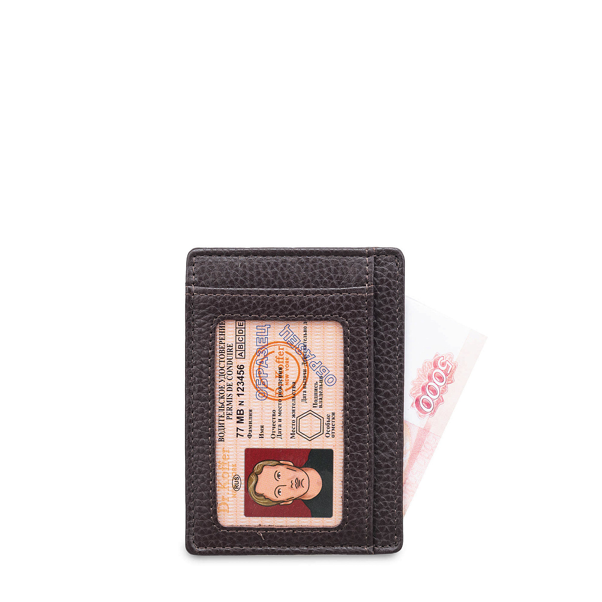 Кредитница Dr.Koffer из натуральной кожи коричневая