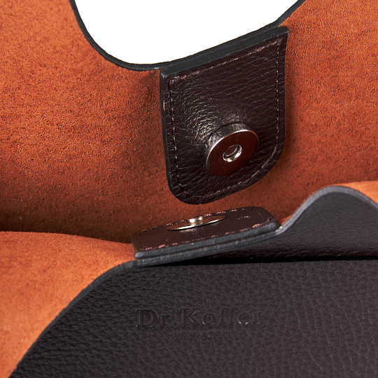 Женская сумка Dr. Koffer из натуральной кожи коричневая
