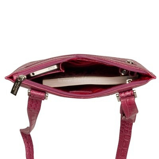 Сумка через плечо Dr.Koffer из натуральной кожи розовая