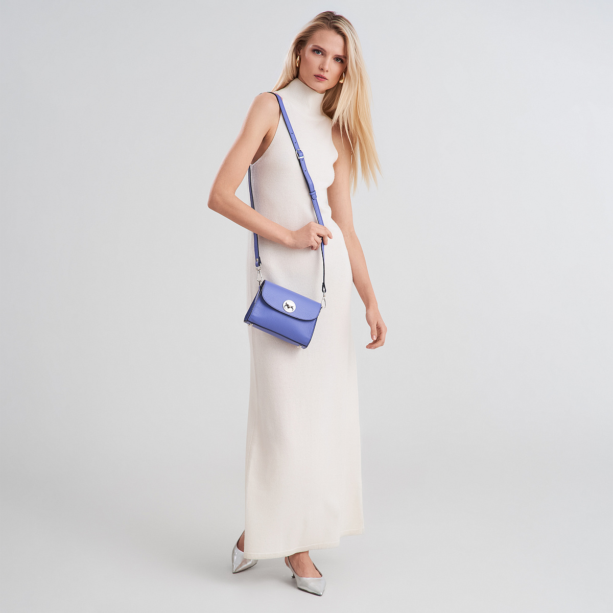 Женская сумка Dr. Koffer из натуральной кожи фиолетовая