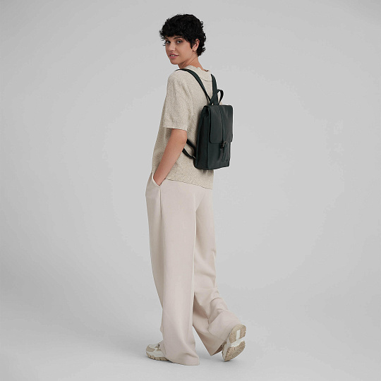 Рюкзак Dr.Koffer из натуральной кожи зеленый