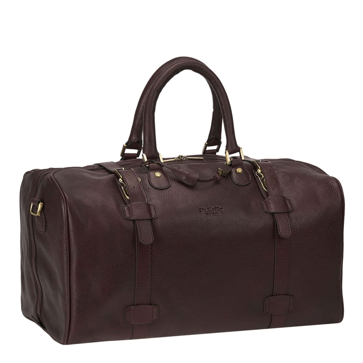 Сумка дорожная Dr.Koffer из натуральной кожи коричневая