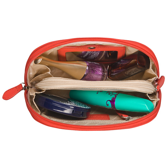 Косметичка Dr.Koffer из натуральной кожи розовая