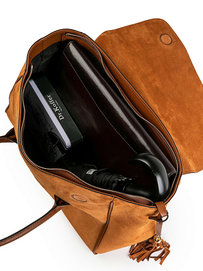 Женская сумка Dr.Koffer из натуральной кожи коричневая