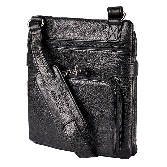 Сумка через плечо Dr.Koffer из натуральной кожи черная