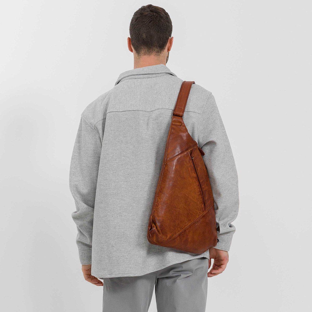 Рюкзак Dr.Koffer из натуральной кожи светло-коричневый