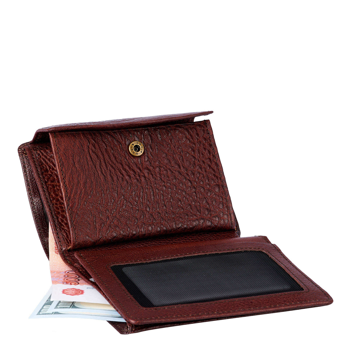 Портмоне Dr.Koffer из натуральной кожи коричневый