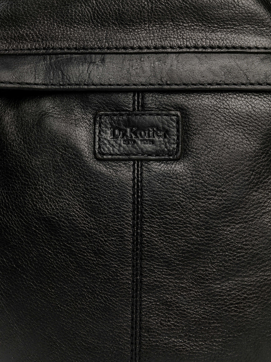 Сумка через плечо Dr.Koffer из натуральной кожи черная