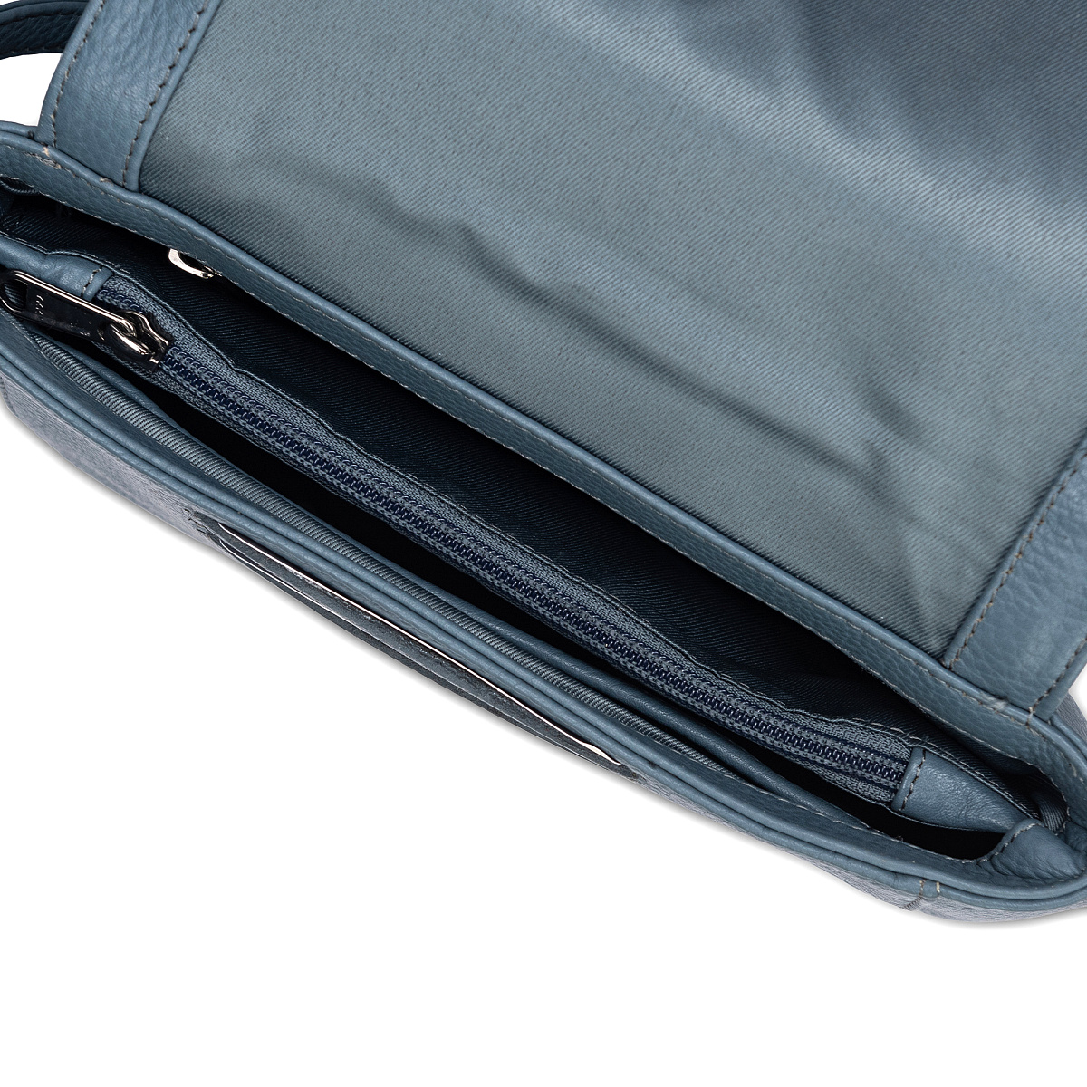 Женская сумка Dr.Koffer из натуральной кожи голубая