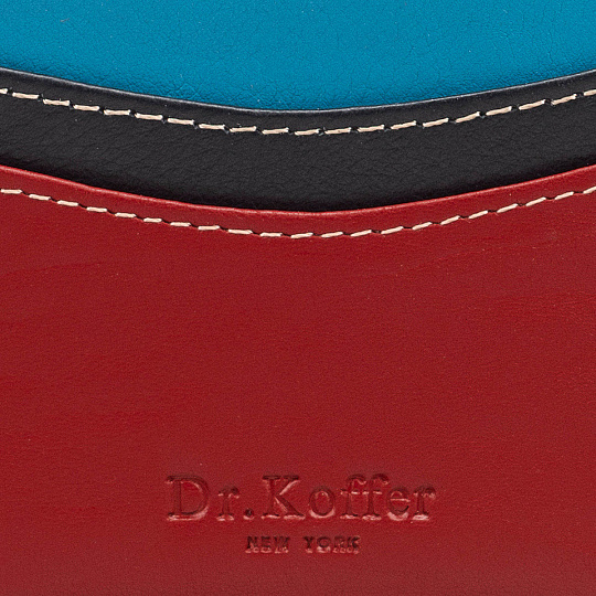 Кредитница Dr.Koffer из натуральной кожи красная