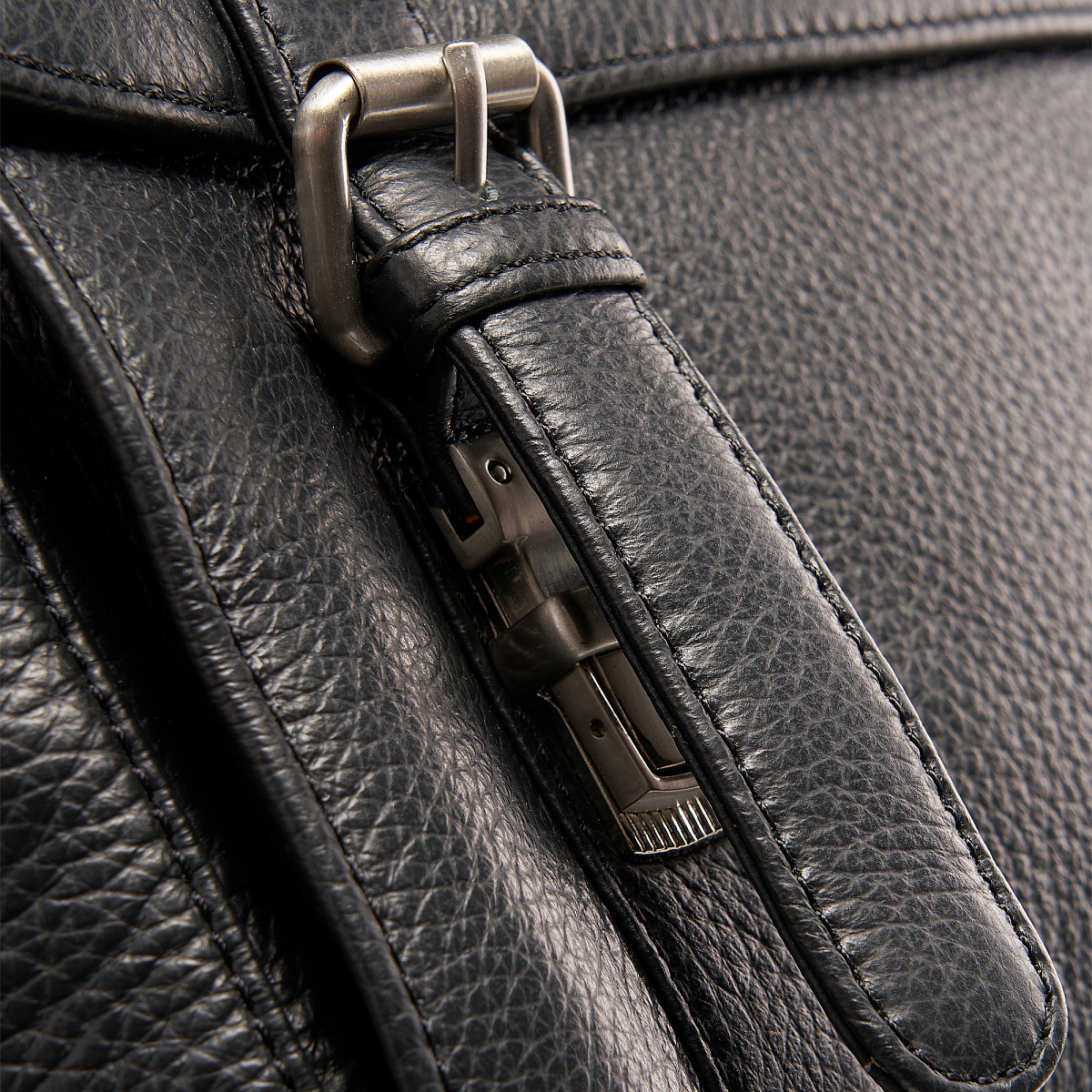 Портфель Dr.Koffer из натуральной кожи черный