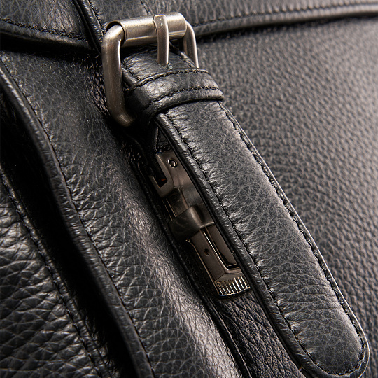 Портфель Dr.Koffer из натуральной кожи черный