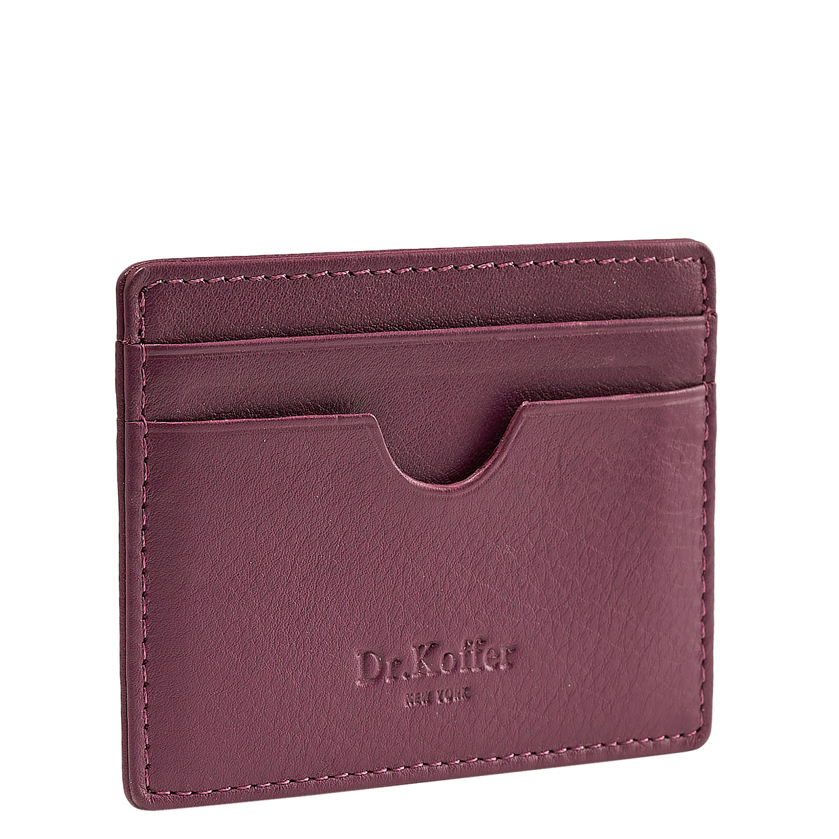 Кредитница Dr.Koffer из натуральной кожи фиолетовая