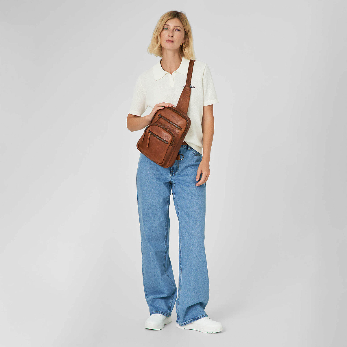 Рюкзак Dr.Koffer из натуральной кожи светло-коричневый