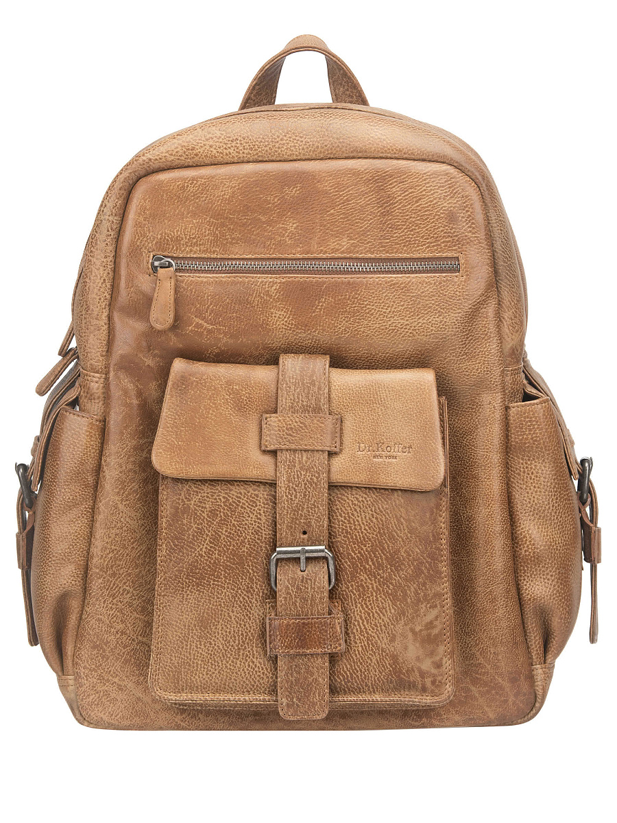 Рюкзак Dr. Koffer из натуральной кожи коричневый