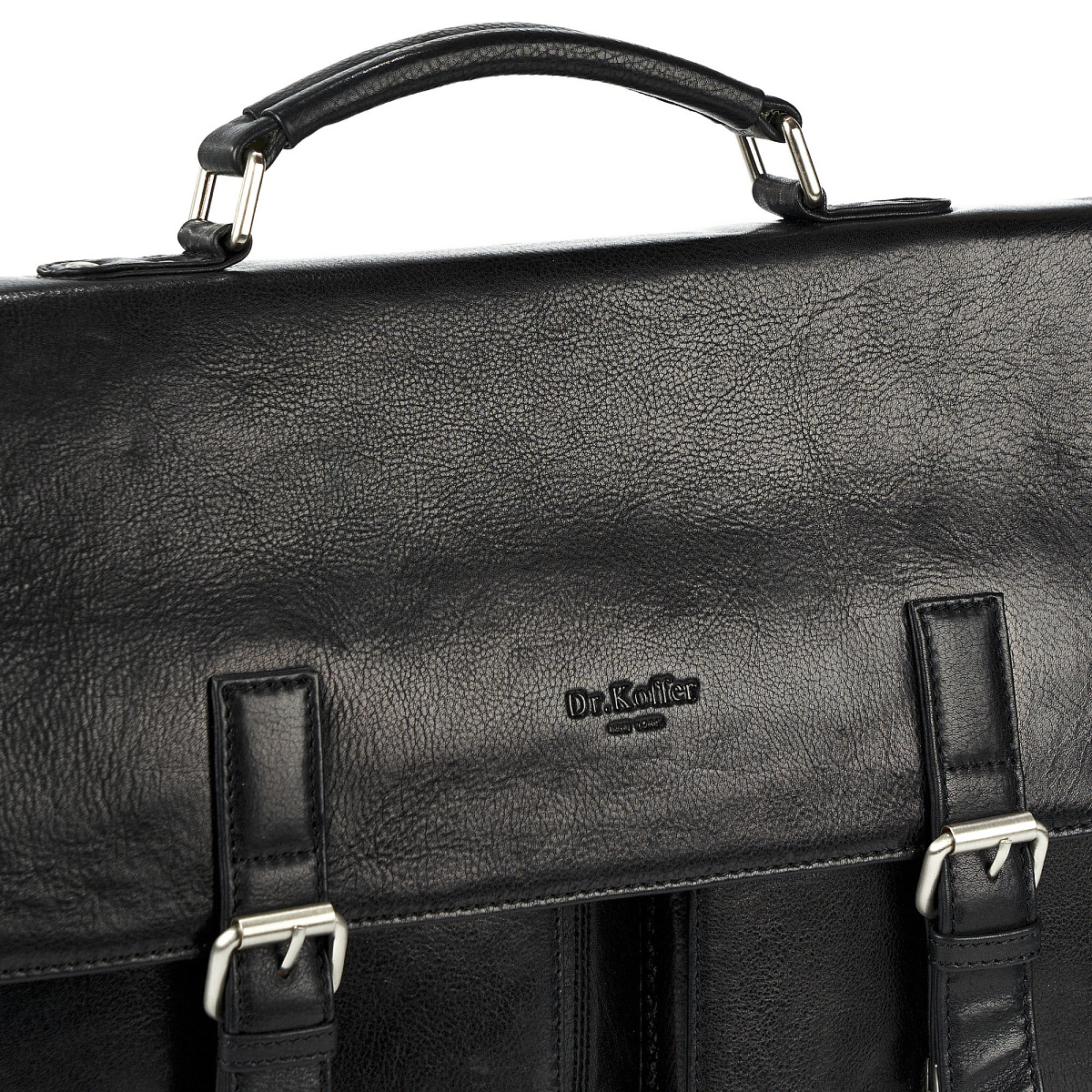 Портфель Dr.Koffer из натуральной кожи черный