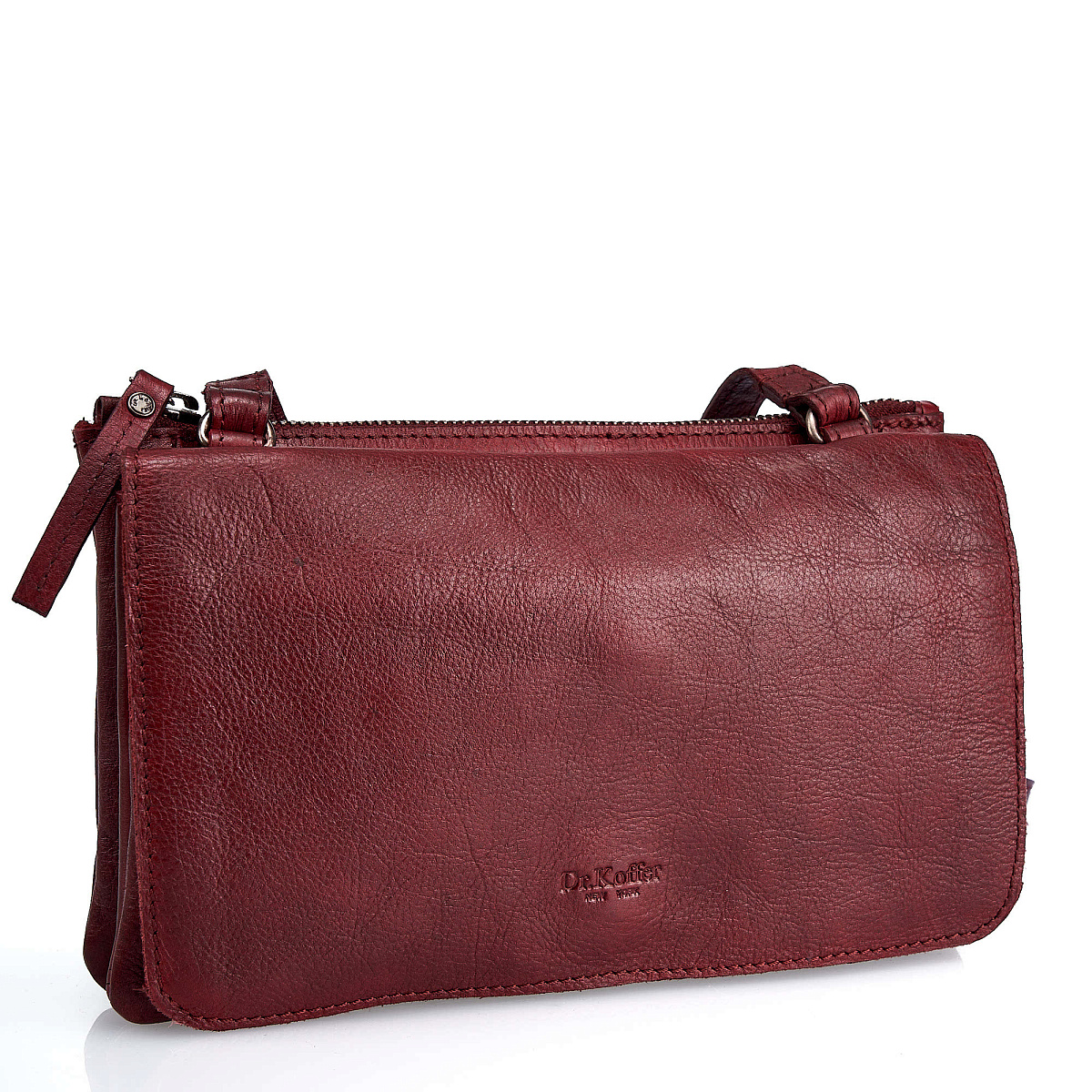Женская сумка Dr. Koffer из натуральной кожи бордовая