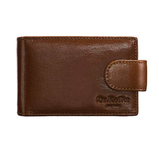 Визитница Dr.Koffer из натуральной кожи светло-коричневая